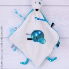 Lpl - Doudou "Les Ptits Zamis" La Souris Vanille-menthe et Petit pan bleu
