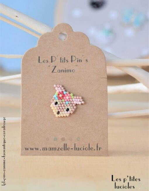 lpl - Pin's "Zanimo" Le Faon Antique - Fluo corail-rouge